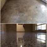 concrete floors changed to polished concrete