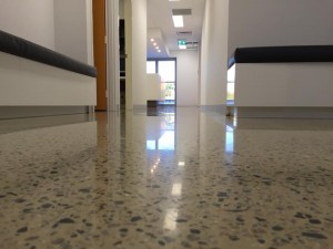 office polished concrete floor commercial