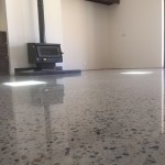 renovated home floor polished concrete