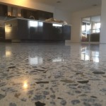 Kitchen polished concrete floor