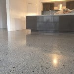 kitchen polished concrete floor